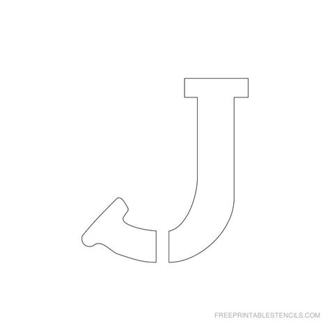 Use the stencil marker to: Printable 2 Inch Letter Stencil J | Letter stencils ...