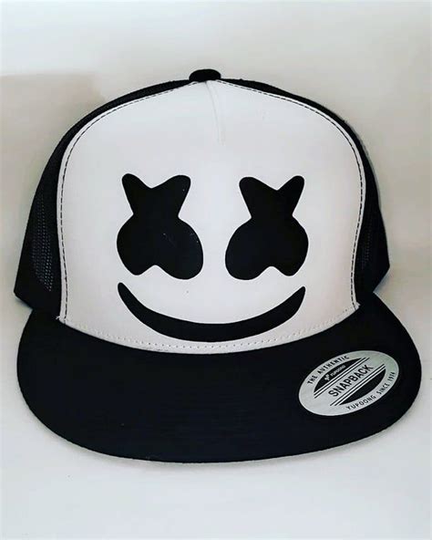 Marshmello Snap Back Marshmello Cap Marshmello Hats Marshmello Dj