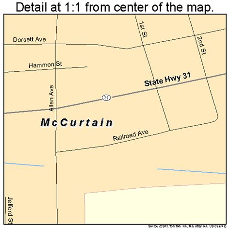 Mccurtain Oklahoma Street Map 4044950