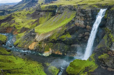 Gorge With Granni Waterfall Waterfall In A Narrow Gorge In The