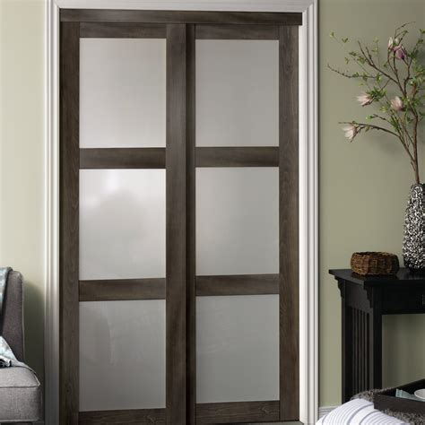 The sliding door company began with the closet door. Erias Home Designs Baldarassario 3 Lite 2 Panel MDF ...