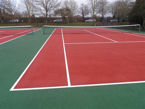 Markers including 4 corners, and 8 straights, will indicate edges of the service boxes, baselines, and sidelines of a tennis court. Tennis Court Line Marking Maintenance - Sports and Safety ...