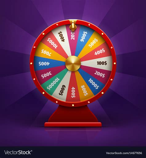 Realistic 3d Spinning Fortune Wheel Lucky Vector Image