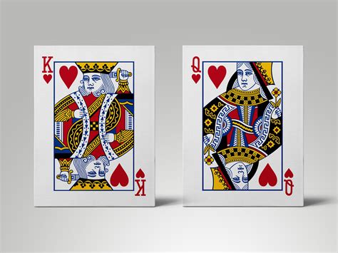King Queen Playing Card Canvas Hearts Diamonds Spades Etsy UK