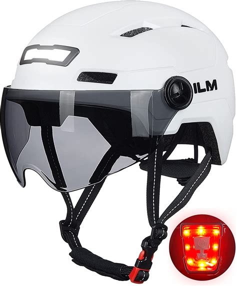 Amazon Com Ilm Adult Bike Helmet With Usb Rechargeable Led Front And Back Light Mountain Road