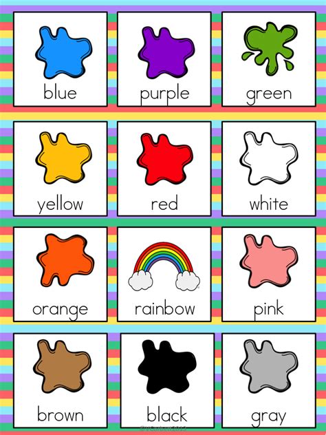 Colors Vocabulary With Sound Mrs Cantegrits English Class English