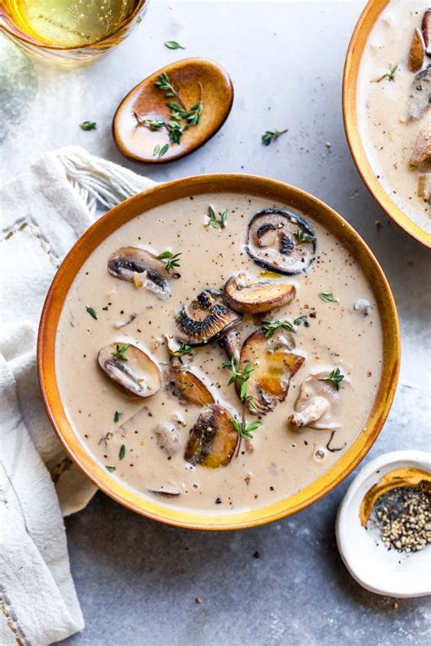 Vegan Cream Of Mushroom Soup Minutes Recipe Vegan Soup Recipes