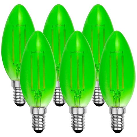 Luxrite Colored Led Green Light Bulb 4w Dimmable Led Filament Bulb