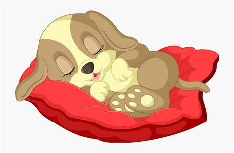 Drowsy Dogs Cute Sleeping Dogs Cartoon Free Transparent Clipart