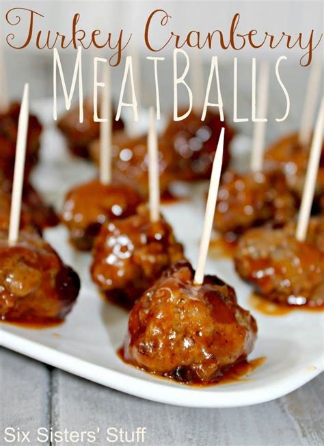 Turkey Cranberry Meatballs Recipe Healthy Holiday Appetizers