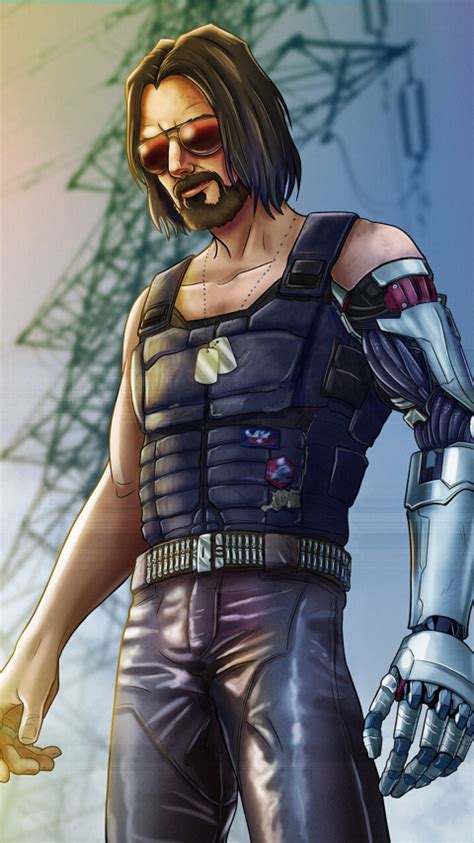 Cyber, samurai, cyberpunk, cyberpunk 2077, video game art, logo. 480x854 Keanu Reeves as Johnny Silverhand Cyberpunk 2077 ...
