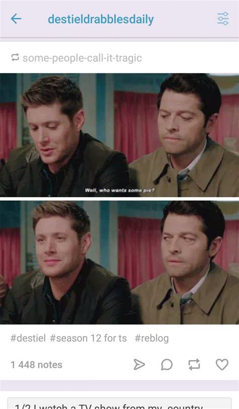 Supernatural Jealous Dean X Castiel Destiel Supernatural Funny Supernatural Jokes Supernatural