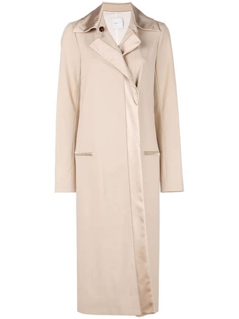 Rosetta Getty Tuxedo Trench Coat Beige Rosetta Getty Womens Coats Y Fine