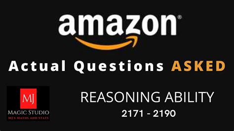 Amazon Aptitude Questions And Solutions Reasoning Ability By Mj
