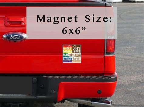 Feminist Magnetic Car Decal Girl Power Bumper Magnet Etsy
