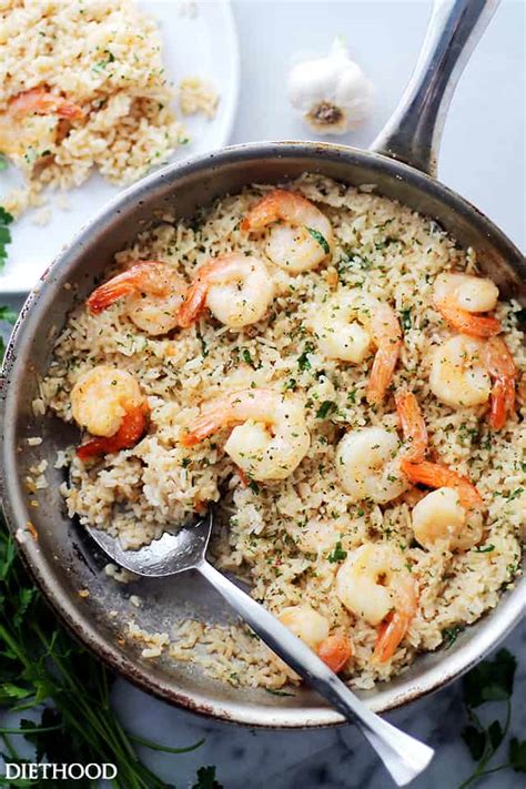 Garlic Butter Shrimp And Rice Quick Shrimp Dinner Idea