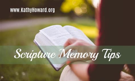 Scripture Memory Tips Kathy Howard