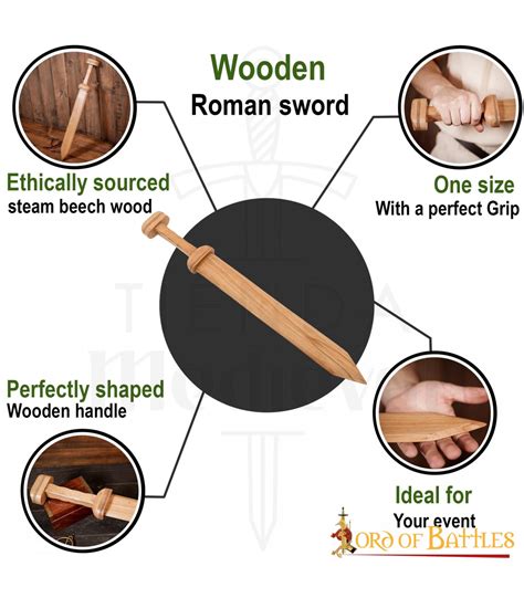 Wooden Gladius Sword For Training ⚔️ Medieval Shop