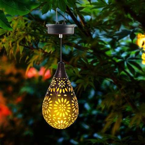 Buy Hanging Solar Lights Outdoor Retro Garden Lights Metal Lamp
