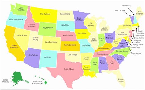 Map Of The United States With Capitols Printable Map Us States And