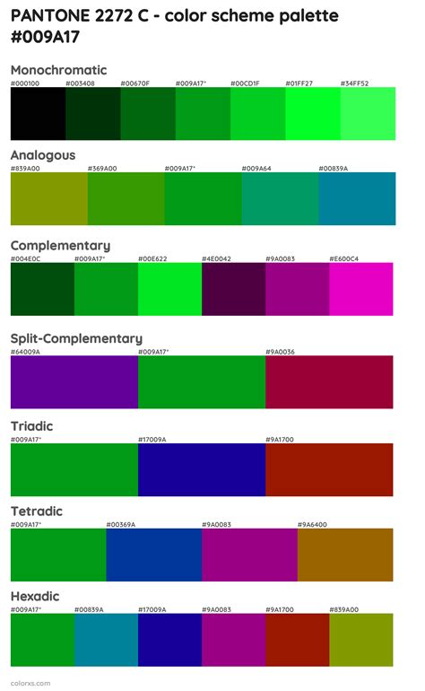 Pantone 2272 C Color Palettes And Color Scheme Combinations