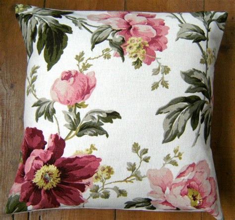 Peony Garden Cranberry Pattern 16 Cushion Cover Pillow Laura Ashley Fabric Listing In The