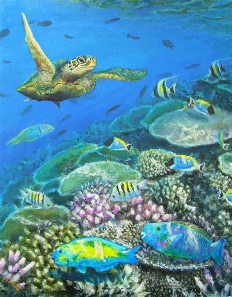 Underwater Painting Elegant Belote Ocean Art Gallery Underwater