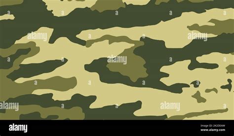 Panoramic Background Texture Military Khaki Sand Camouflage Vector