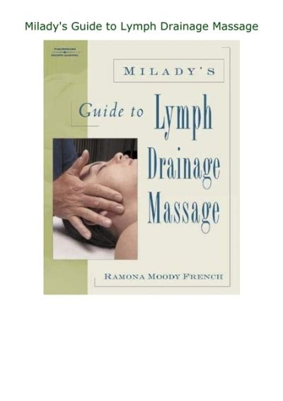 Epub ‹download› Miladys Guide To Lymph Drainage Massage