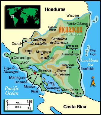 Mapa De Nicaragua Managua Nicaragua Travel Matagalpa