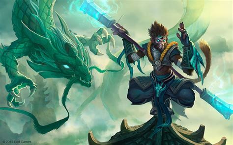Wukong Jade Dragon Video Games Artwork League Of Legends