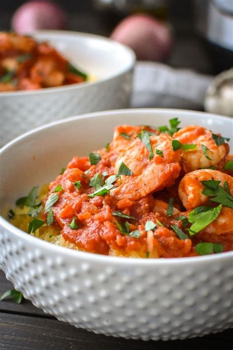 This 21 Day Fix Instant Pot Shrimp And Spaghetti Squash Fra Diavolo Is