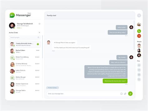 Free Open Messenger Chat Desktop Web App Xd Template Template Xd File