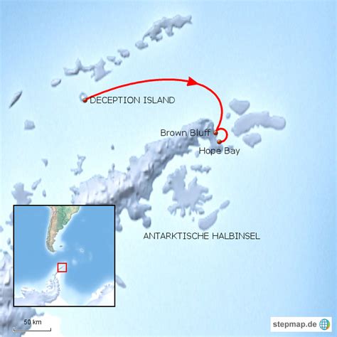 Stepmap 222 Brown Bluff Antarctic Sound Hope Bay Landkarte