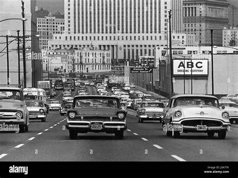 Traffic In Los Angeles 1960s Stock Photo Royalty Free Image