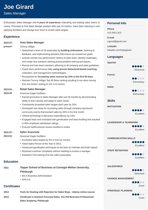 Looking for the great opportunity to work with a growing company where my skills and talents may be maximized, and there is room for advancement. sales manager resume template cubic | Good resume examples ...
