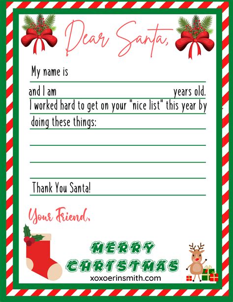 5 Free Santa Wish List Printable Letters —