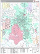 Huntsville Alabama Wall Map (Premium Style) by MarketMAPS