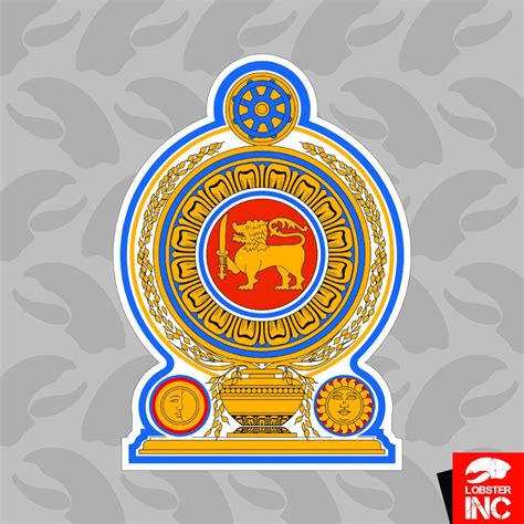 Sri Lankan Emblem Sticker Self Adhesive Vinyl Sri Lanka Flag Etsy