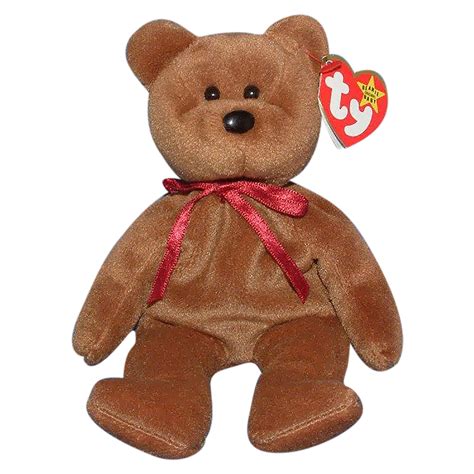 Ty Beanie Baby Teddy Mwmt Bear Brown New Face Ebay