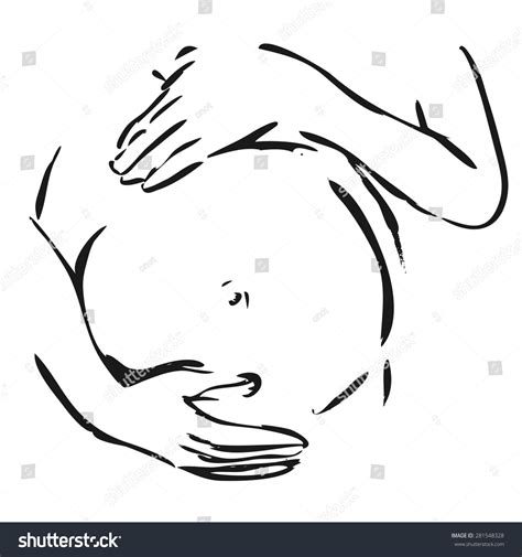 Drawing Of A Pregnant Belly Pregnantbelly
