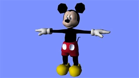 3d Model Mickey Mouse Aaa Vr Ar Low Poly Cgtrader