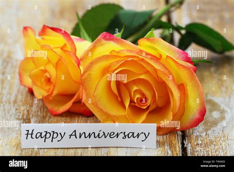 Happy Anniversary Card With Flowers Hi Res Stock Photography And Images