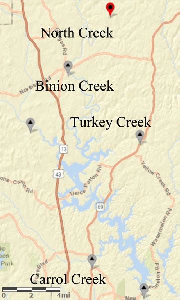 A Map Of The Study Area Lake Tuscaloosa As Well As The Gauge Stations