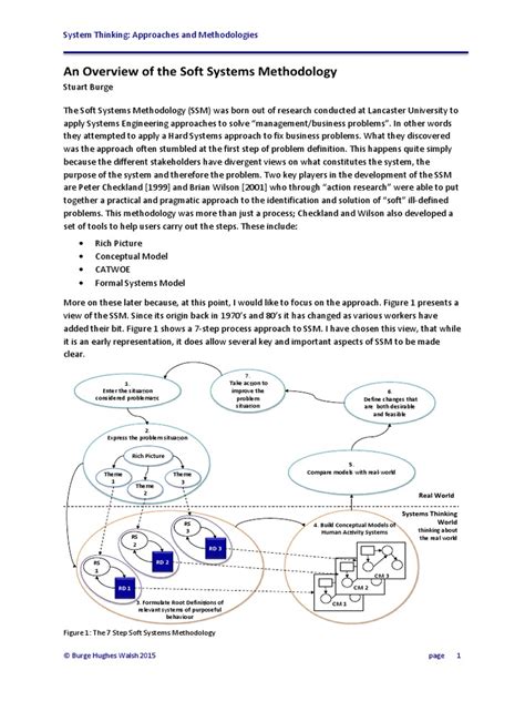 Soft Systems Methodology By Peter Checkland System Conceptual Model