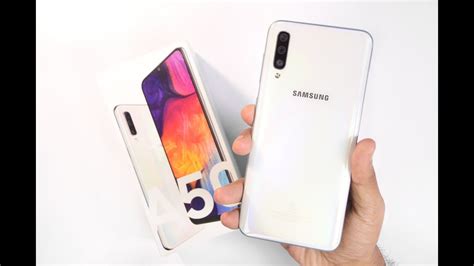 Samsung Galaxy A50 Unboxing And Hands On Review White Color Camera