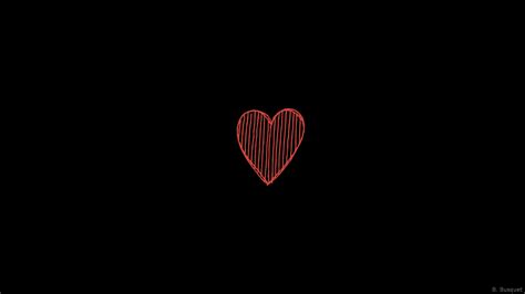 Red Heart In Black Background Hd Black Aesthetic Wallpapers Hd