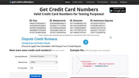 All these credit cards will contain details like cardholder name, credit card number and other details like on a real card. GetCreditCardNumbers Generates "Real" Numbers for Use in Free Trials