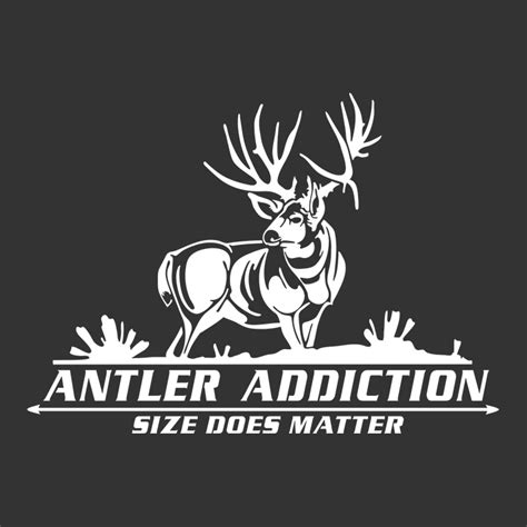 Antler Addiction Mule Deer Window Decal