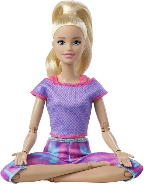 Barbie Made To Move Doll Blonde Hair Purple Yoga Outfit You Can Be Anything Ebay